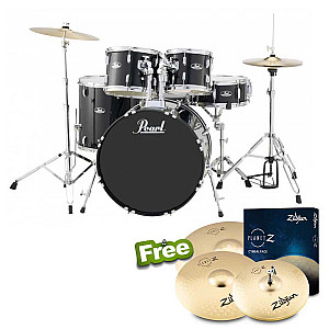 Pearl Roadshow RS525SB/C 5-Piece Drum Set + Cymbals Zildjian Planet Z
